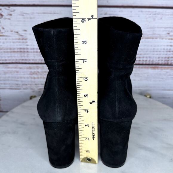 Gianvito Rossi Maeve Black Suede Ankle High Top Boots Pointed Toe Pumps Size 9.5 - Picture 10 of 11